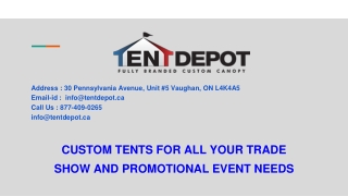 custom tent for all your trade show