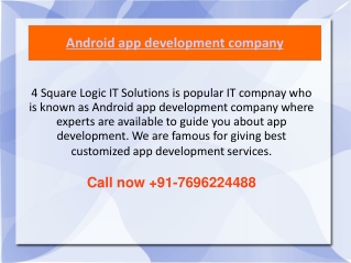 Iphone app Development Company 4 Square Logic IT Solutions