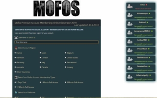 Mofos Premium Account Membership Online Generator 2019