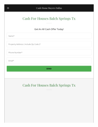 Cash For Houses Balch Springs