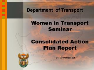 Women in Transport Seminar Consolidated Action Plan Report