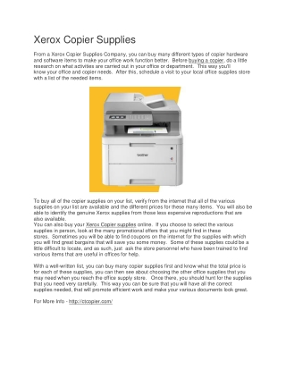 Buy the Right Copier by Ctcopier
