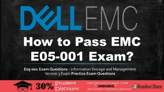 EMC Specialist E05-001 Exam Question Answers