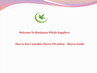 How to buy Cannabis Cherry Oil online – Buyers Guide