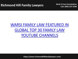 Warsi Family Law Featured In Global Top 30 Family Law Youtube Channels