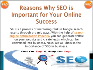 Reasons Why SEO is Important for Your Online Success