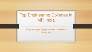 Top Engineering Colleges in MP, India - Best Engineering Courses in Madhya Pradesh - Avantika University
