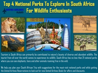 Top 4 National Parks to Explore In South Africa