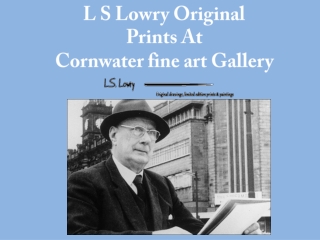 The Original Signed Prints of L. S. Lowry | Corn water Fine Art Gallery