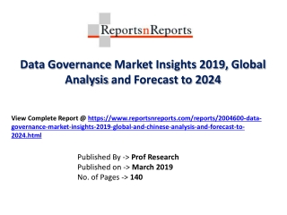 Global Data Governance Industry with a focus on the Chinese Market