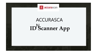 Best ID scanner app | Accurascan