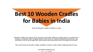 Best 10 Wooden Cradles for Babies in India