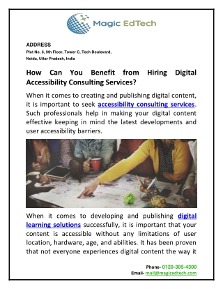 How Can You Benefit from Hiring Digital Accessibility Consulting Services?