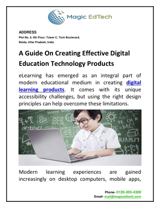 A Guide On Creating Effective Digital Education Technology Products