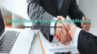 Saudi Arabia Good Standing Certificate (PCC)