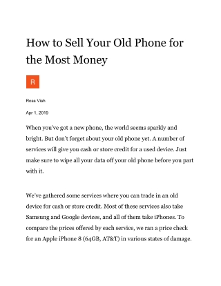 How to Sell Your Old Phone for the Most Money