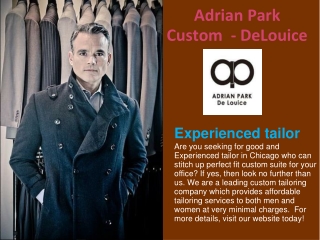 Custom tailored suits near me | Chicago