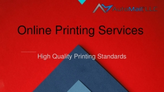 Online Printing Services - Automail
