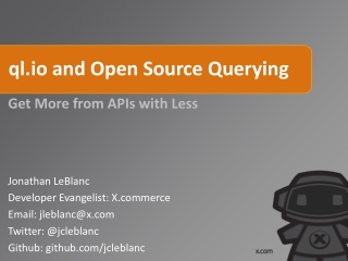 2012 O'Reilly Where: ql.io and Open Source Querying