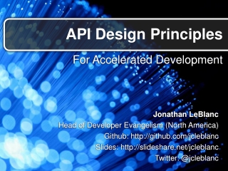 API Design Principles for Accelerated Development