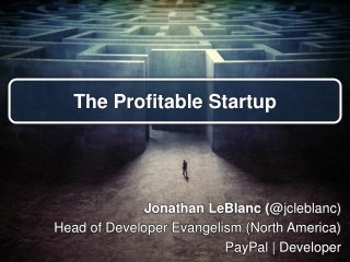 The Profitable Startup