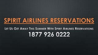 Let Us Get Away This Summer With Spirit Airlines Reservations