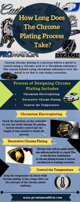 Temperature While Chrome Plating Custom Emblems | Premium Emblem Co ltd