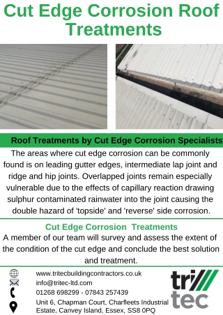 Cut Edge Corrosion Roof Treatments