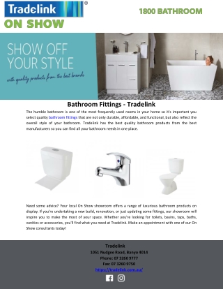 Bathroom Fittings – Tradelink