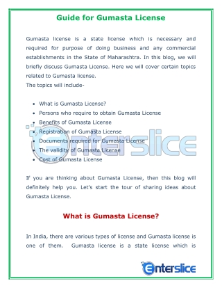 Guide for Gumasta License in Mumbai