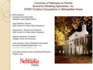 University of Nebraska at Omaha Economic Modeling Specialists, Inc. STEM /Creative Occupations in Metropolitan Areas