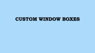 Custom Window Boxes