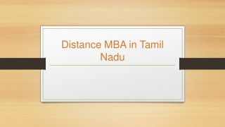 MBA Distance Education in Tamil Nadu – MIT School of Distance Education