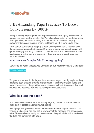 7 Best Landing Page Practices To Boost Conversions By 300%