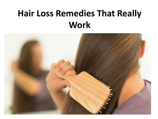 Hair Loss Remedies That Really Work