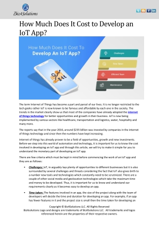 How Much Does It Cost to Develop an IoT App?