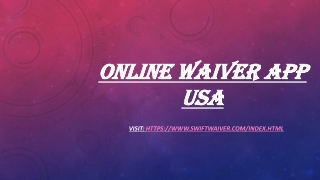 Online waiver App USA