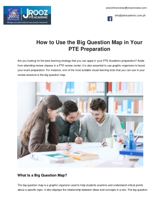 How to Use the Big Question Map in Your PTE Preparation