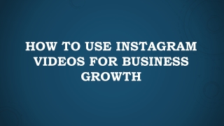 Instagram Video Ads For Marketing