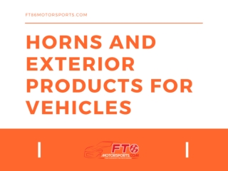 Horns and Exterior Products for Vehicles at FT86MotorSports