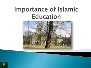 Importance of Islamic Education