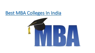 Best MBA Colleges In India