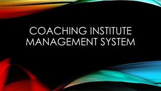 Coaching Institute Management System