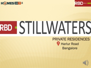RBD Stillwaters Villas in Sarjapur Road Bangalore|Homes247.in