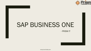 Top SAP business one and Erp software in company in pune | Prism IT