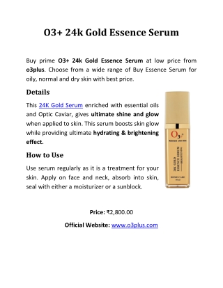 O3 24k Gold Essence Serum