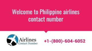 Philippine airlines contact number