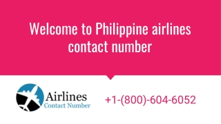 Philippine airlines contact number