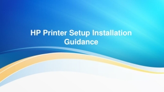 HP Printer First-Time Installation Guidance | 123.hp.com