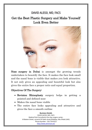 Get the Best Surgery Experts for Beautifying Your Features Even More